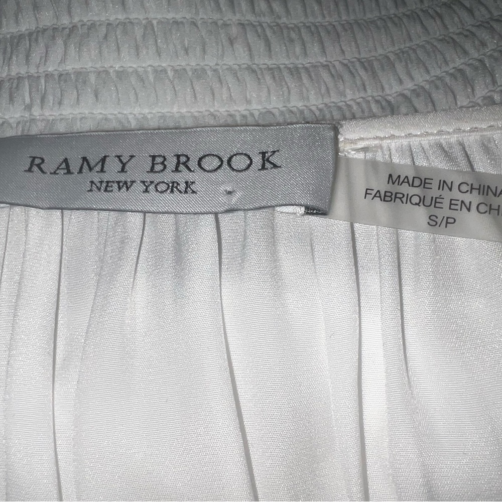 Ramy Brook Nardia White Embroidered Studded Drop Waist V-Cut Dress Size SP NWOT - Picture 7 of 10